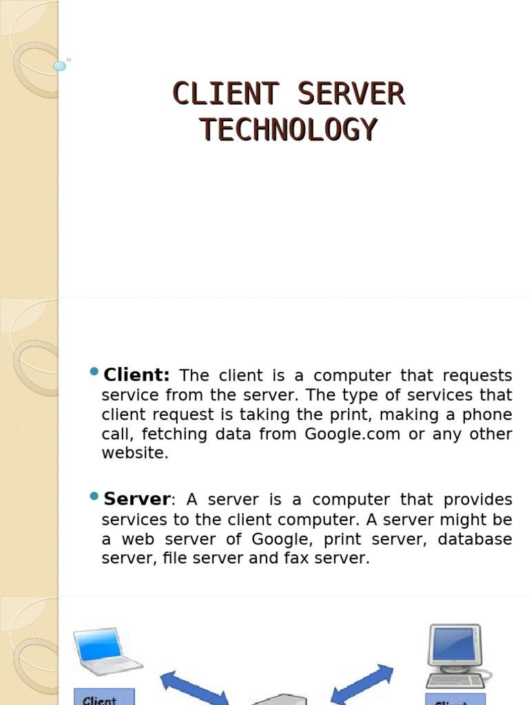 Client-Server Technology Overview | PDF | Computer Network | Server ...