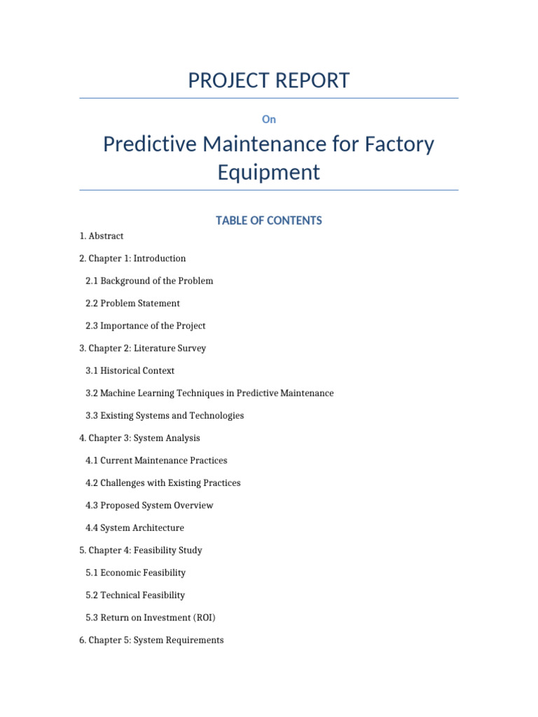 Predictive Maintenance For Factory Equipment | PDF | Machine Learning ...