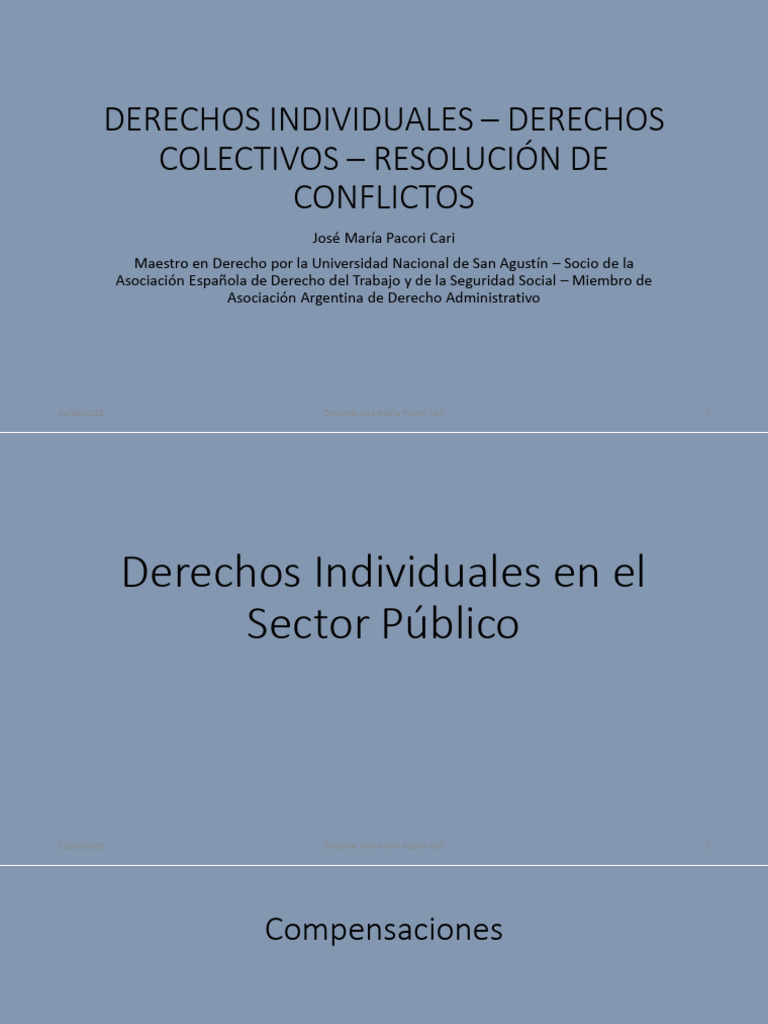 Derechos Individuales y Colectivos Laborales | PDF | La negociación ...