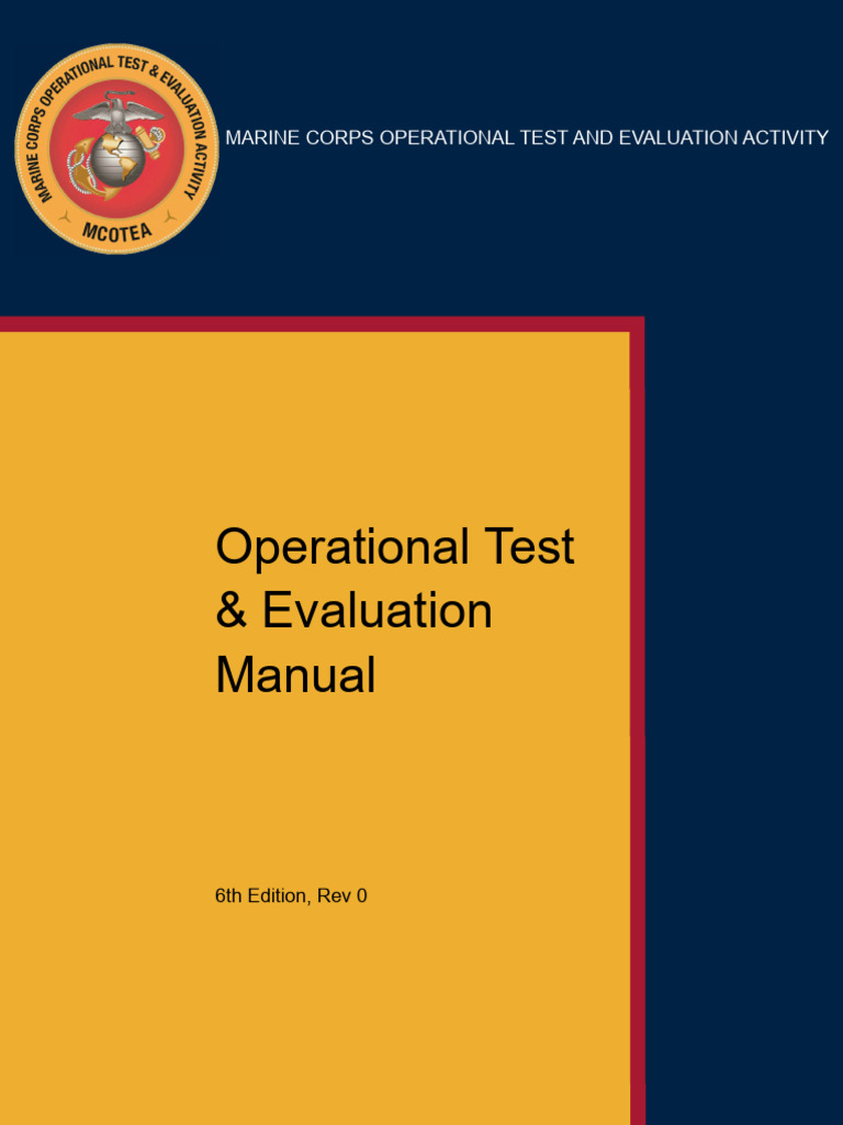 Marine Corps Operational Test Manual | PDF | Evaluation | United States ...