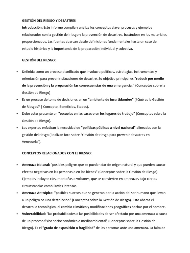 Gestión de Riesgos y Desastres Antropogénicos | PDF | Riesgo ...