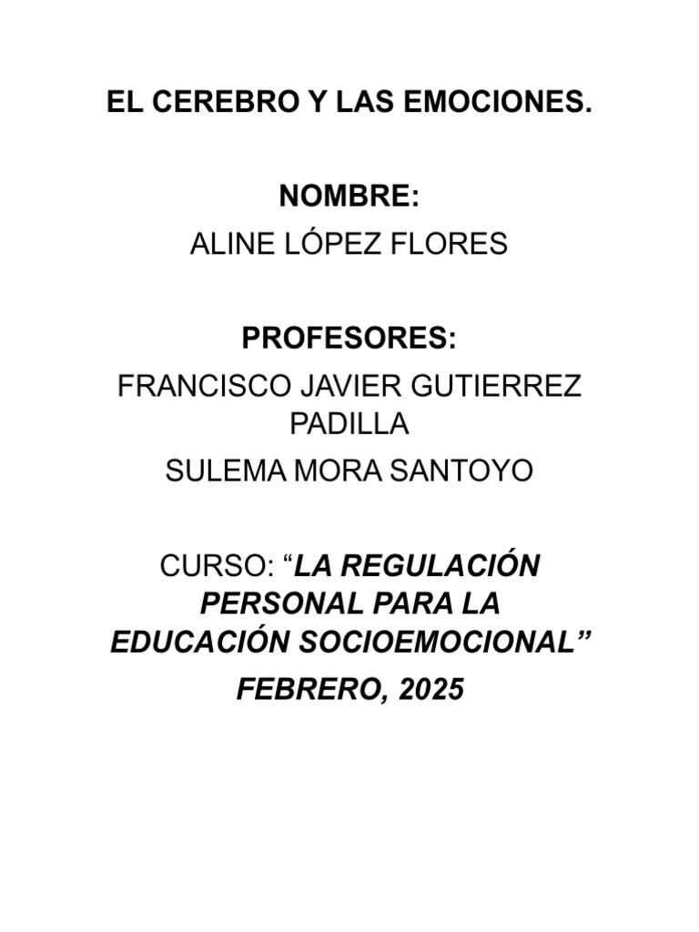 El Cerebro y Las Emociones | PDF | Las emociones | Cerebro
