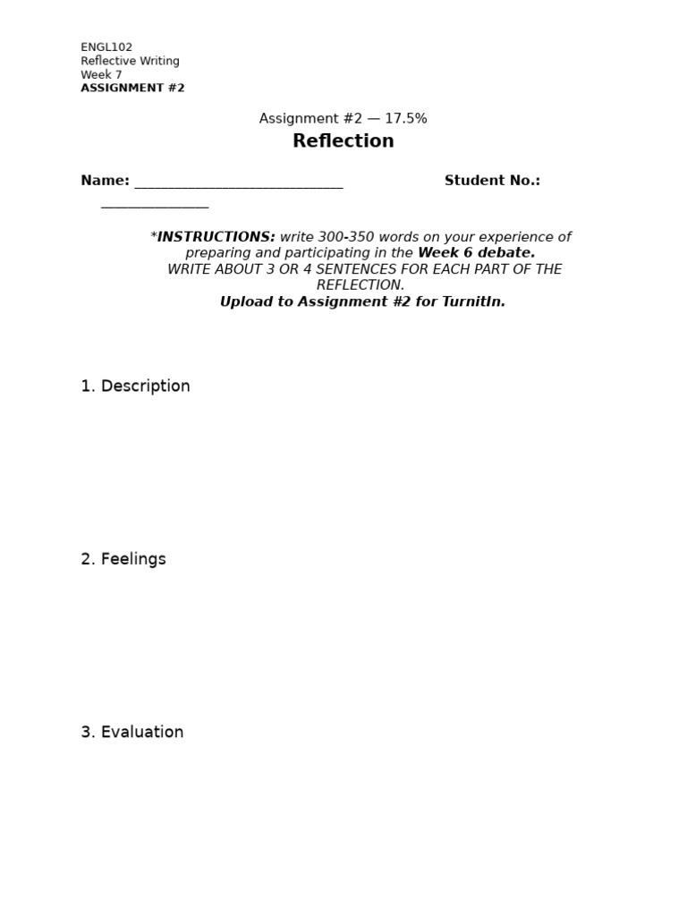 Assignment2 Reflection | PDF