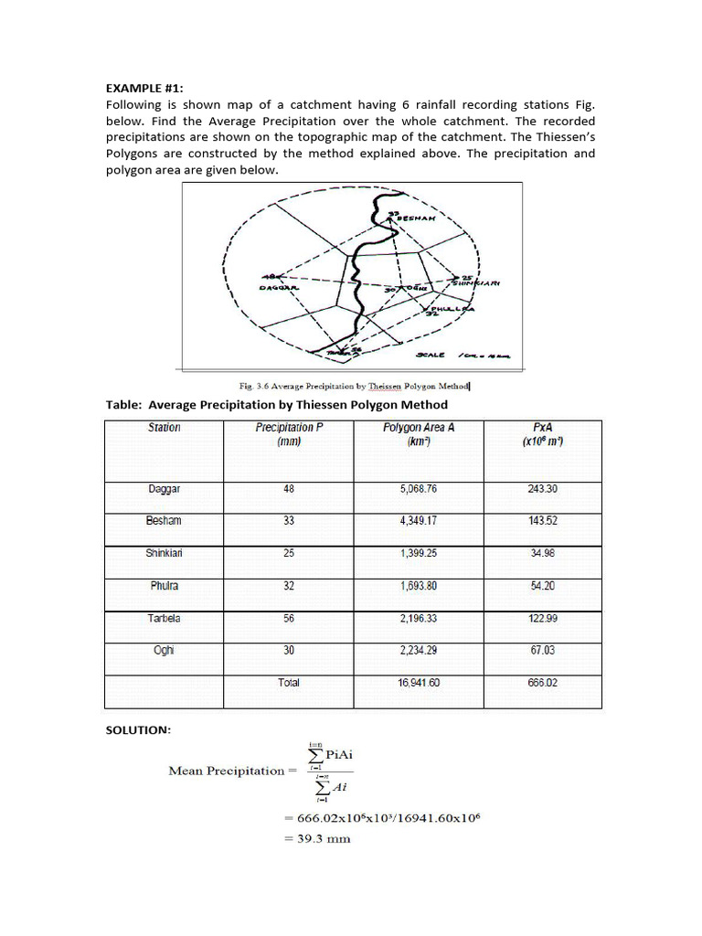 Average Precipitation Calculation Methods | PDF