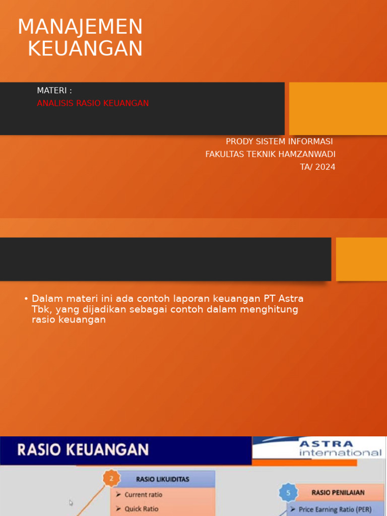 Analisis Rasio Keuangan untuk Investasi | PDF