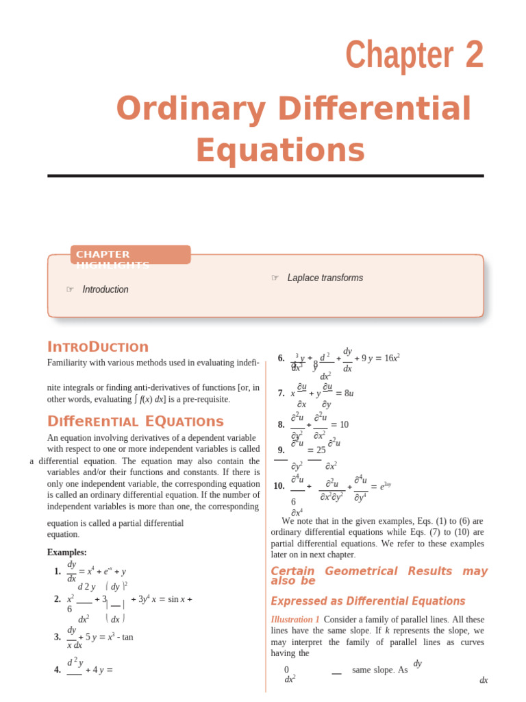 Ordinary Differential Equations Explained | PDF | Equations ...