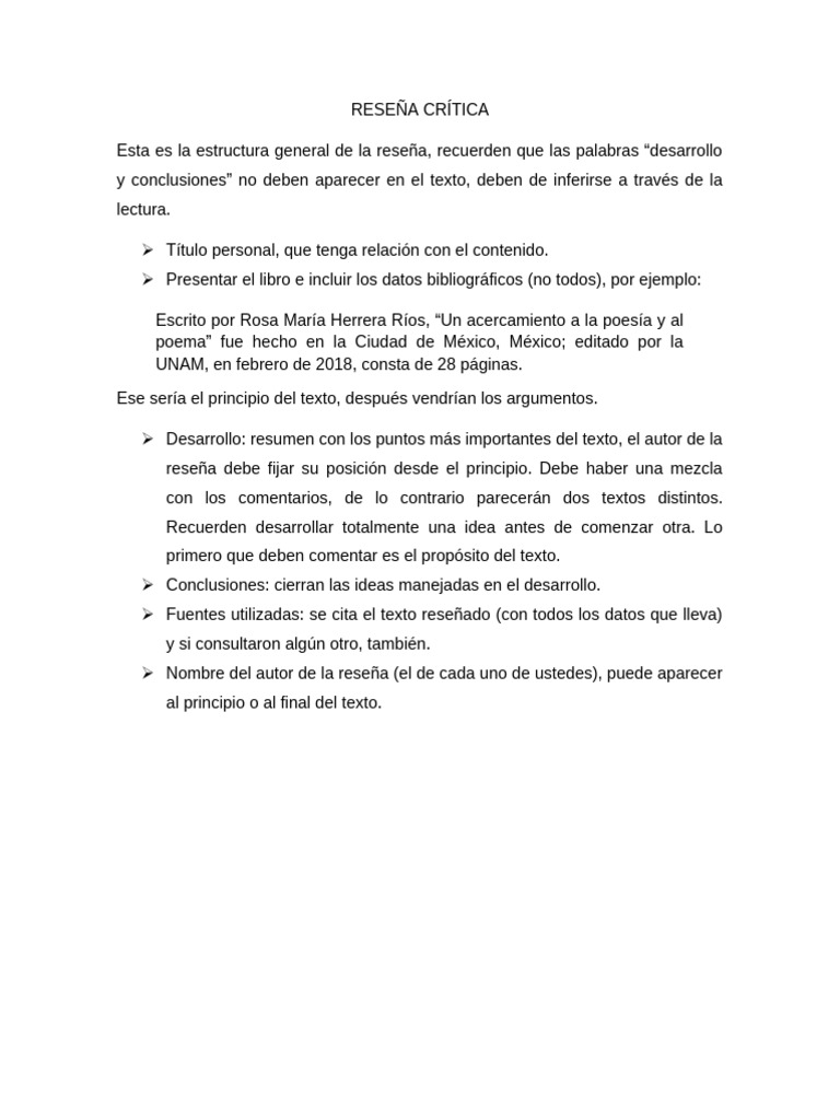 Ejemplo de Reseña Crítica | PDF