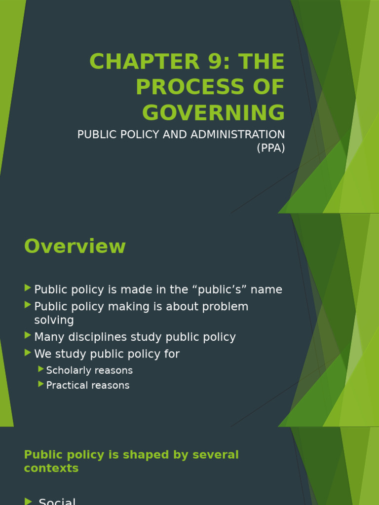 Ch. 9 Process of Governing | PDF | Policy | Reason