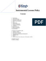 Peripatetic Instrumental Lessons Policy