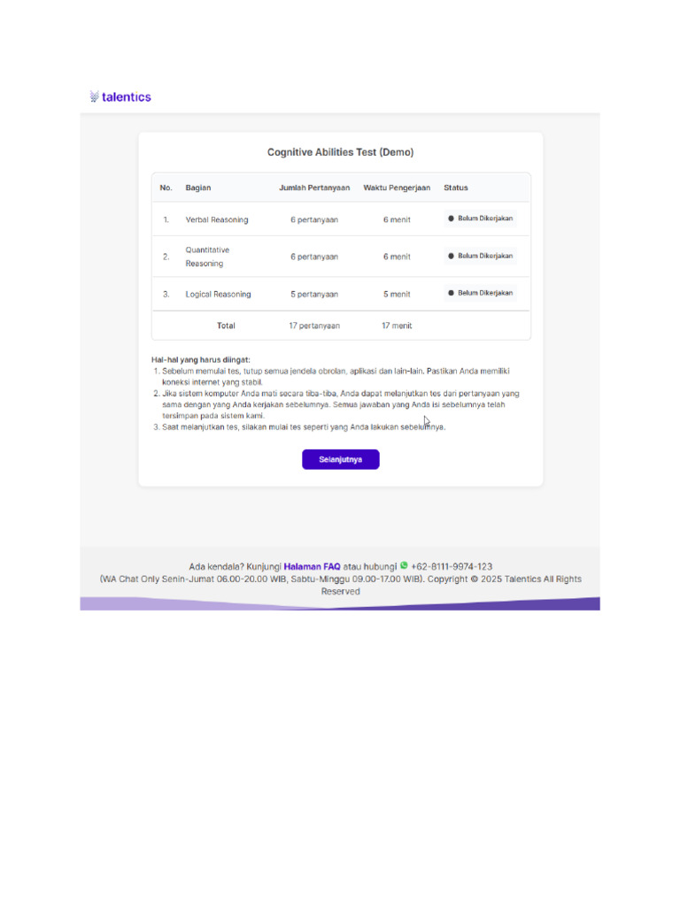 TEST SOAL Cognitive Abilities Trial | PDF