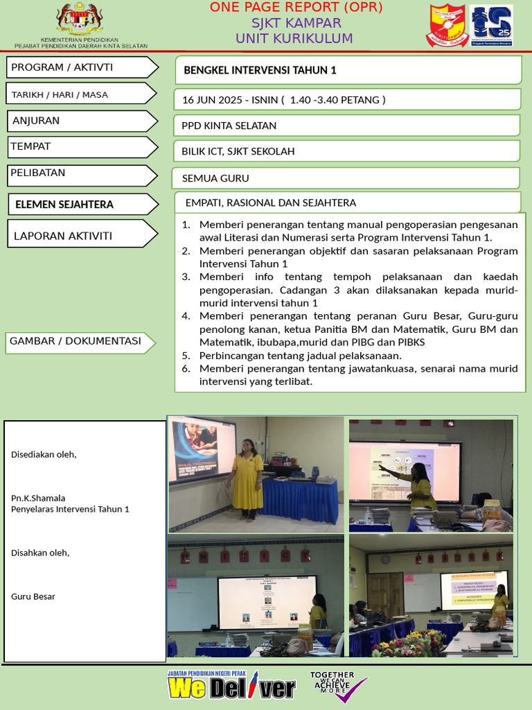 Program One Page BT | PDF