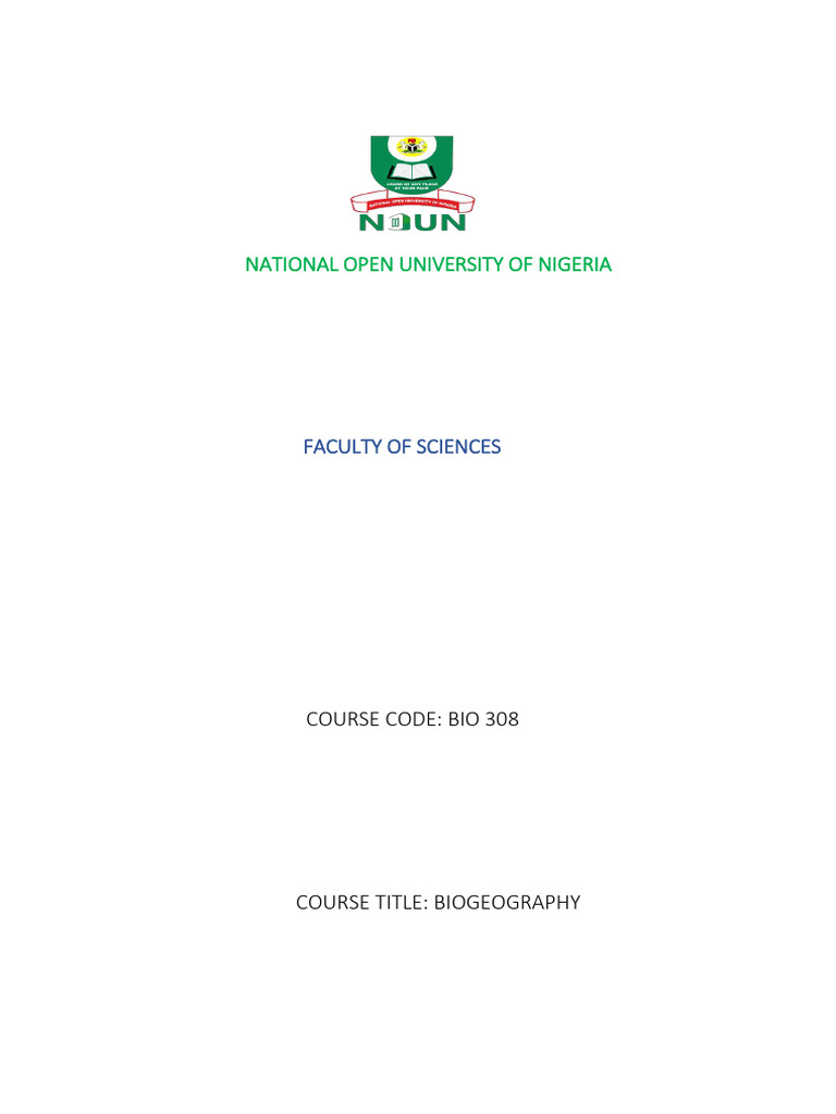 Biogeography Course Overview: BIO 308 | PDF | Biogeography | Tropics