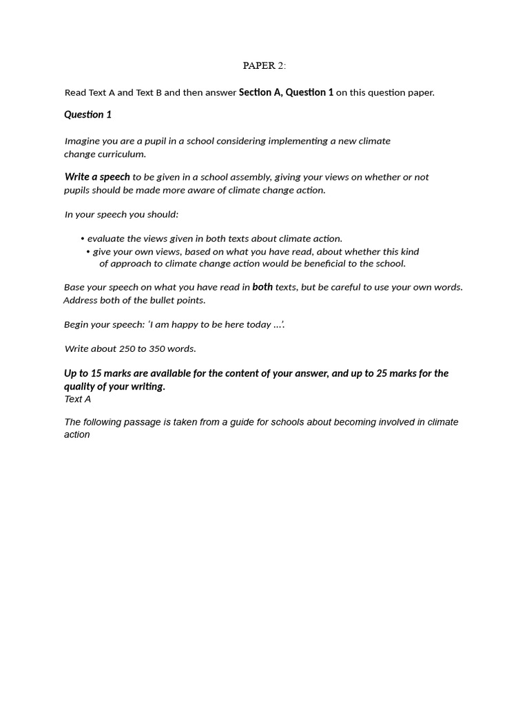 Climate Change Curriculum Speech Guide | PDF | Climate Change | Economy ...