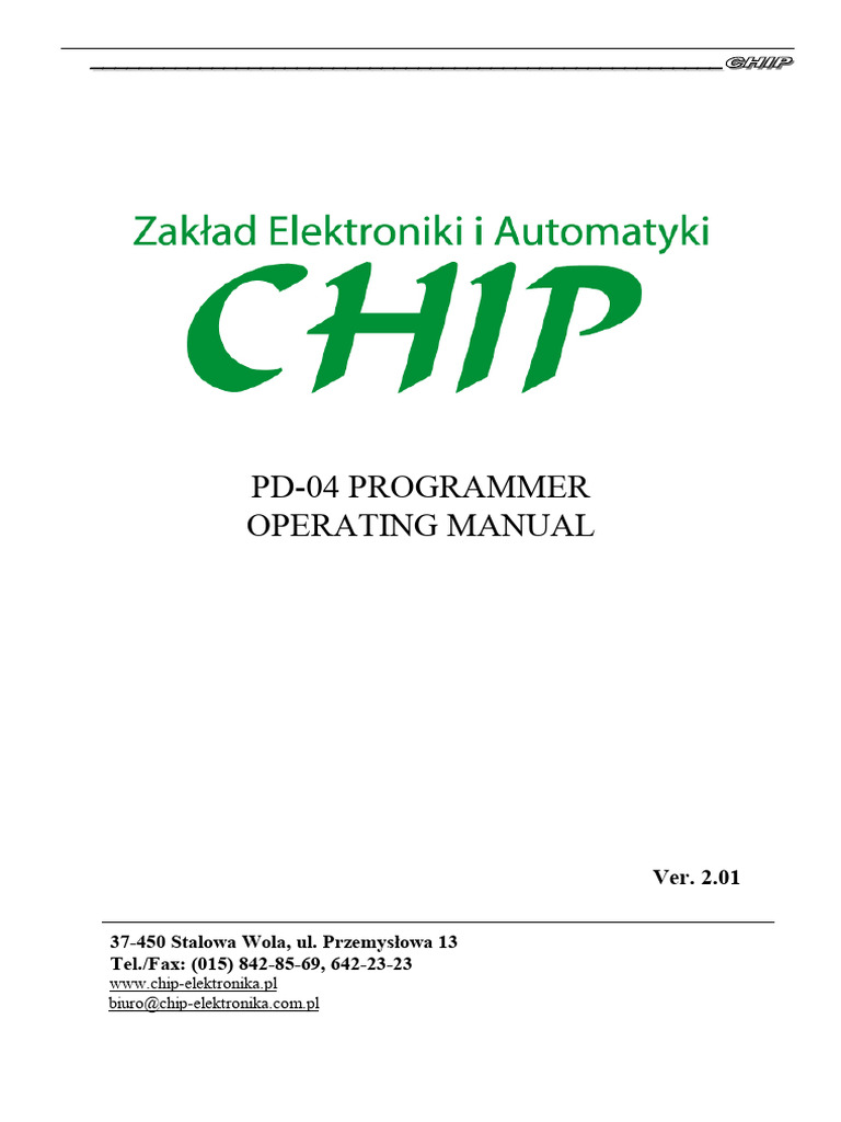 PD-04 Programmer Operating Manual | PDF | Computer Keyboard | Calculator