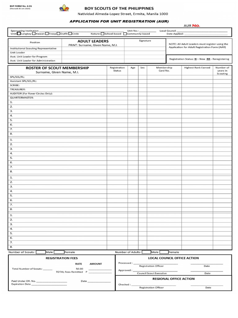 Membership Registration Form 1 | PDF