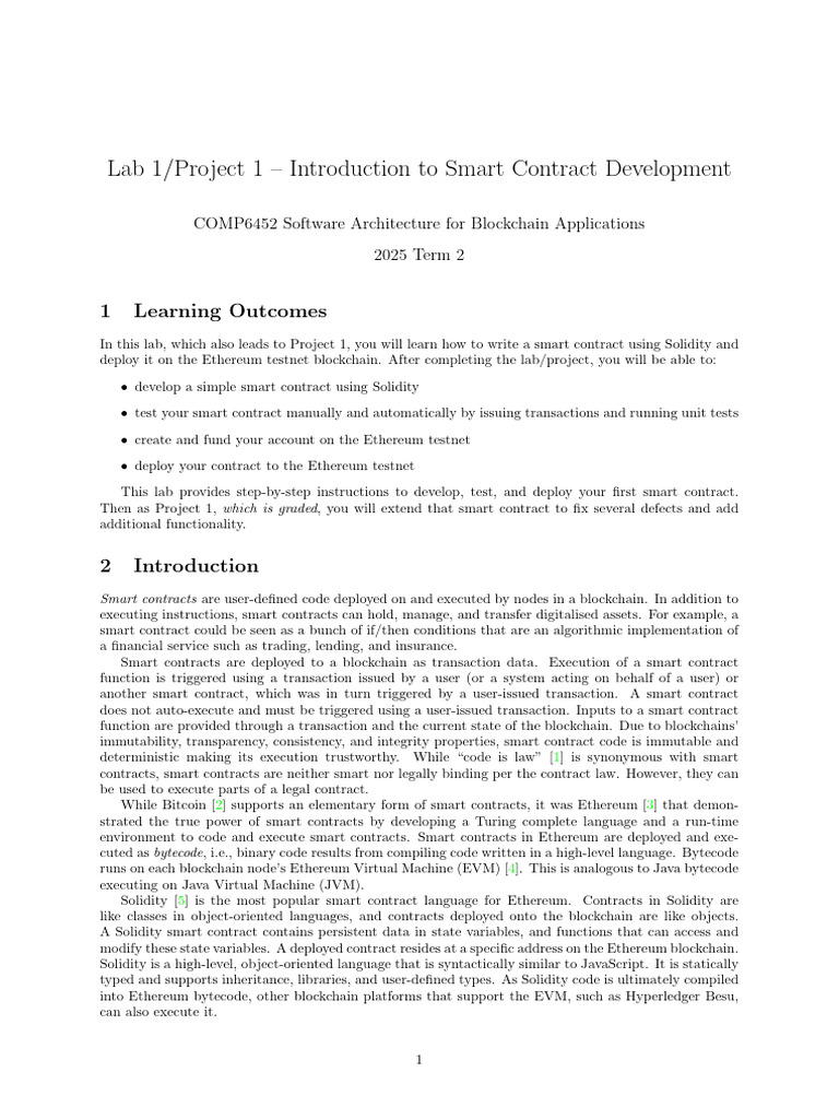 Smart Contract Development Lab Guide | PDF | Java Virtual Machine ...
