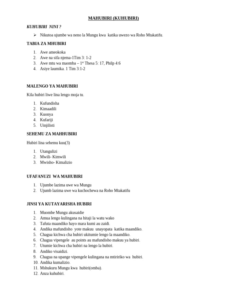 MAHUBIRI | PDF