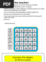 Wordshake Game Instructions and Scores | PDF