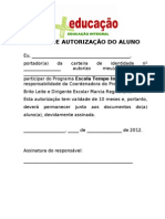 Ficha de Autorização Do Aluno