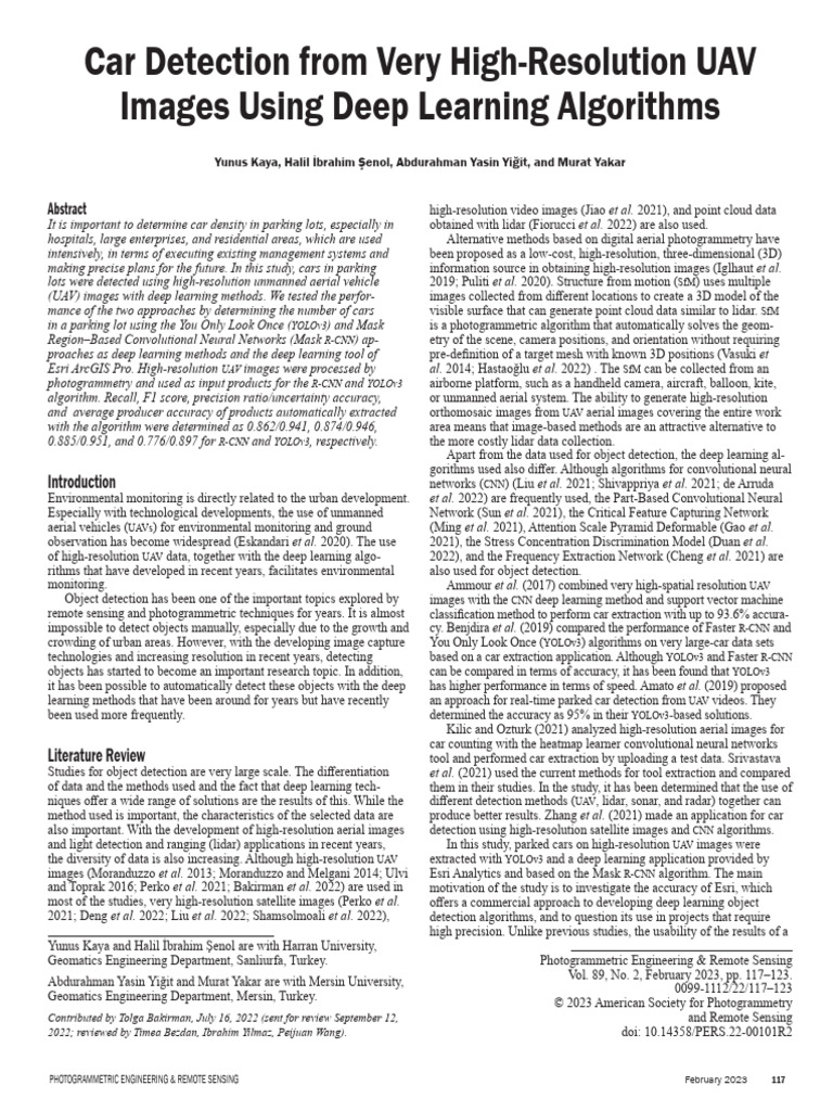 Car Detection via UAV Deep Learning | PDF | Sensitivity And Specificity ...