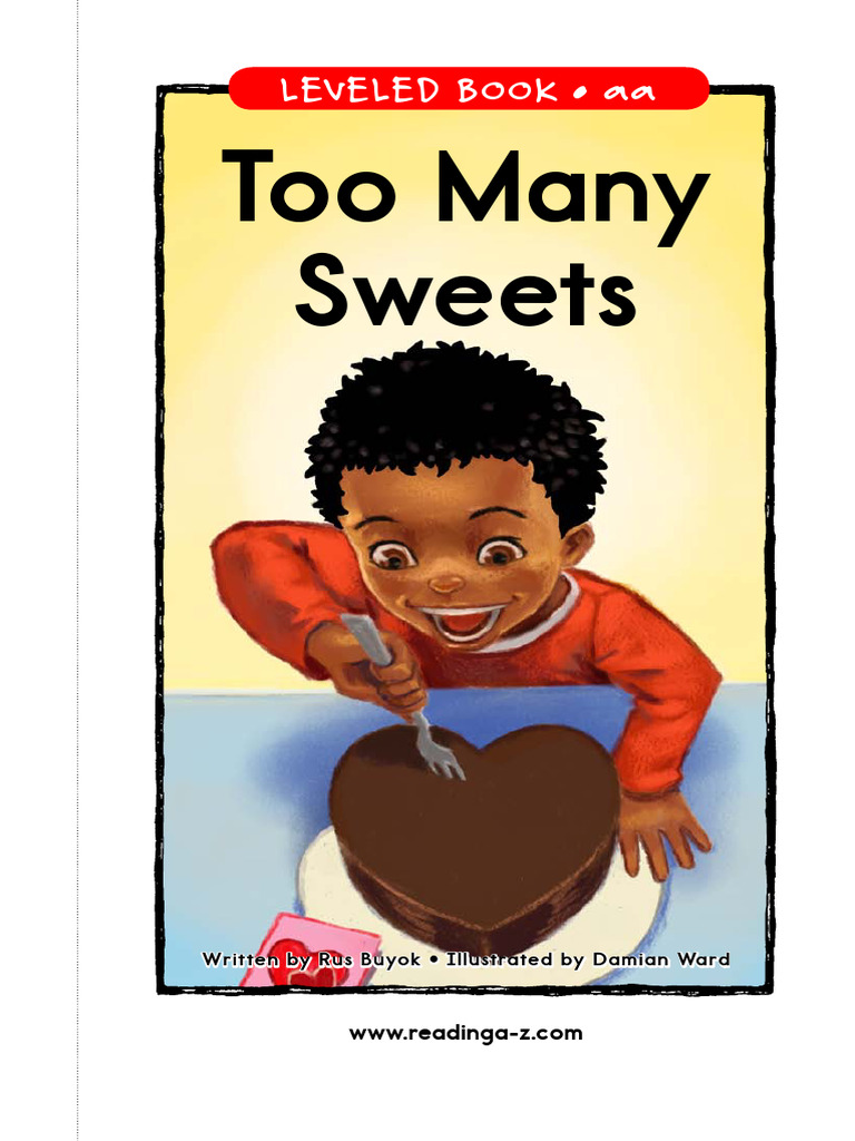 Too Many Sweets: Level AA Book | PDF