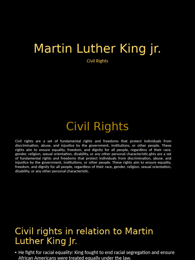 Martin Luther King Jr. and Civil Rights | PDF