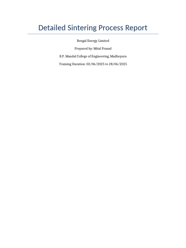 Sintering Process Overview and Diagram | PDF | Sintering | Blast Furnace