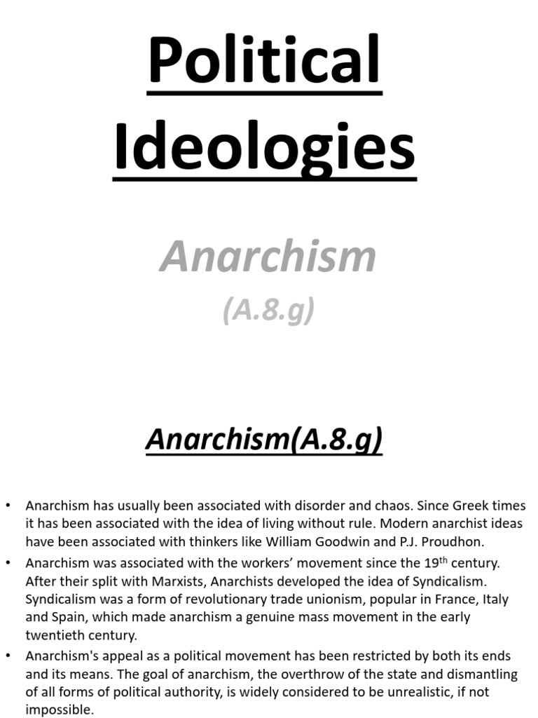 Understanding Anarchism and Its Variants | PDF | Anarchism | Individualism