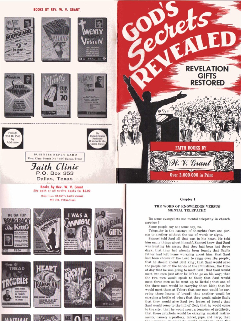 God's Secrets Revealed by W. v. Grant, SR PDF Elijah Magic