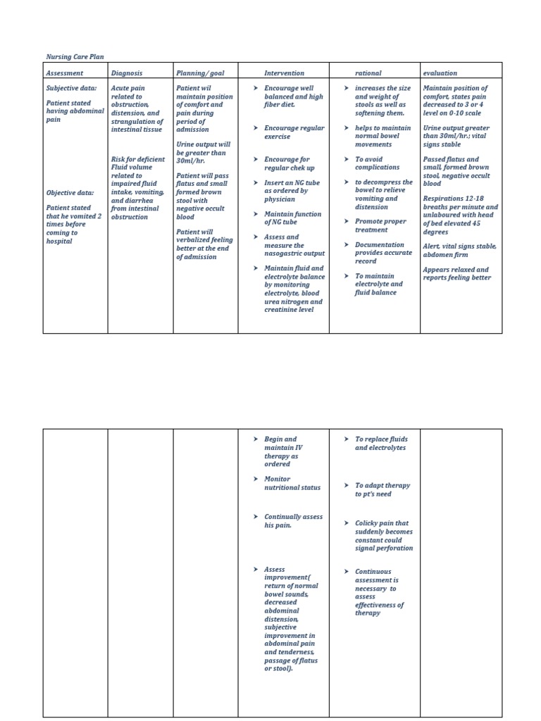 Nursing Care Plan(1) Symptoms And Signs Clinical Medicine