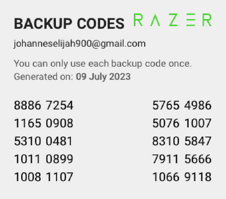 Razer Id Codes 1688914020495 | PDF