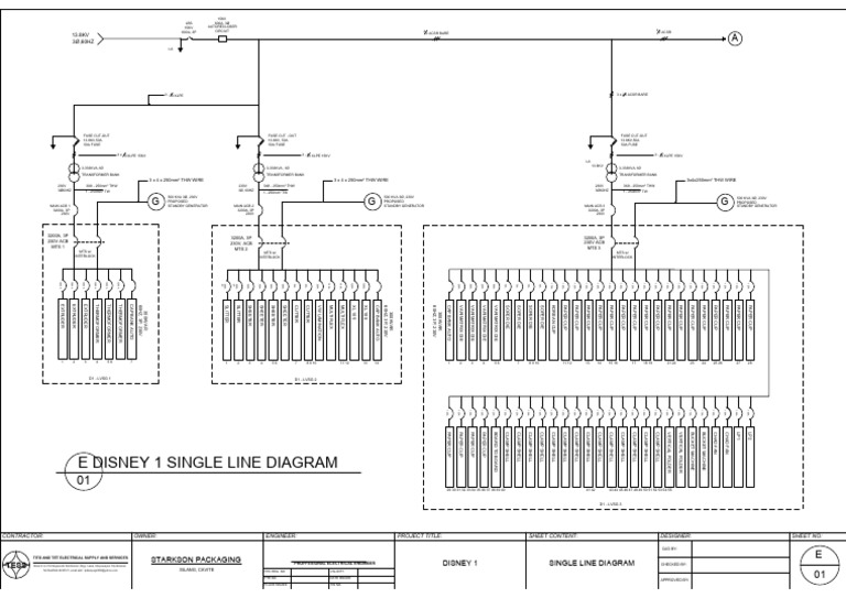 DISNEY 1 Single Line Diagram | PDF | Electromagnetism | Components