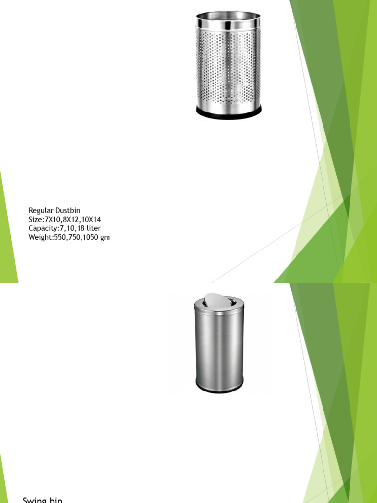 Commercial and Regular Dustbin Options | PDF