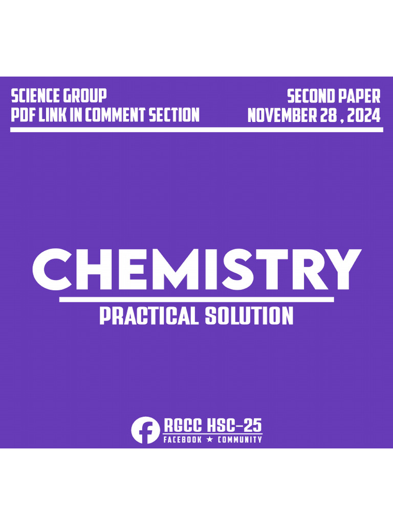 Chemistry 2nd Paper Practical PDF | PDF