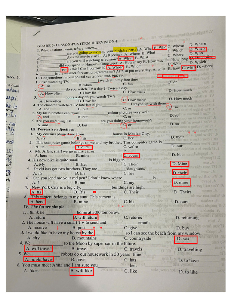 Term II Revision | PDF