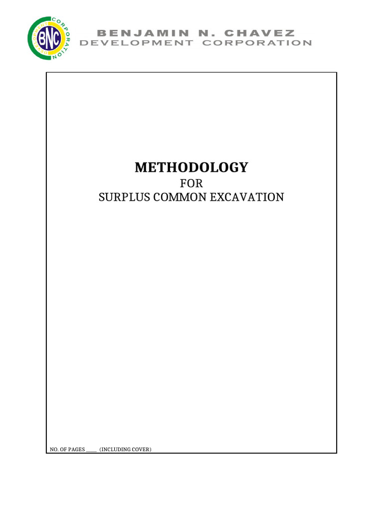 Surplus Common Excavation Methodology | PDF | Loader (Equipment)
