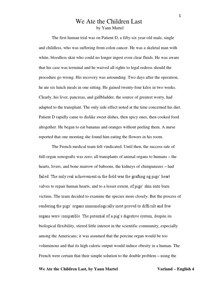 We Ate the Children Last: A Summary | PDF | Medical Specialties | Medicine