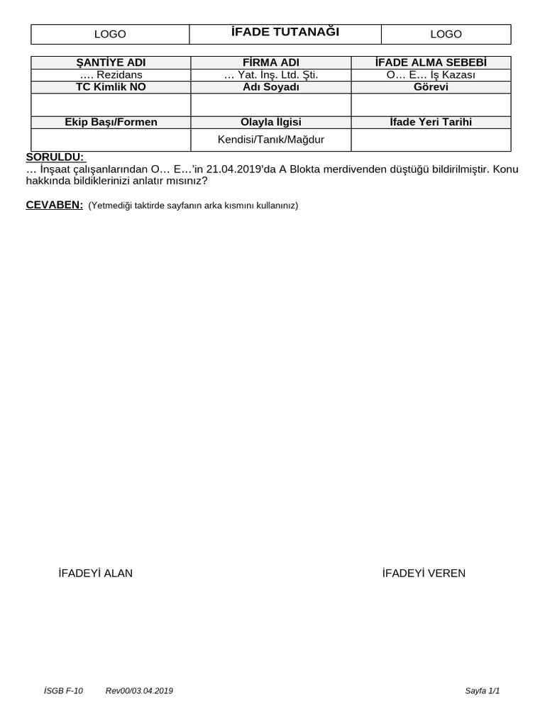 İfade Tutanağı | PDF