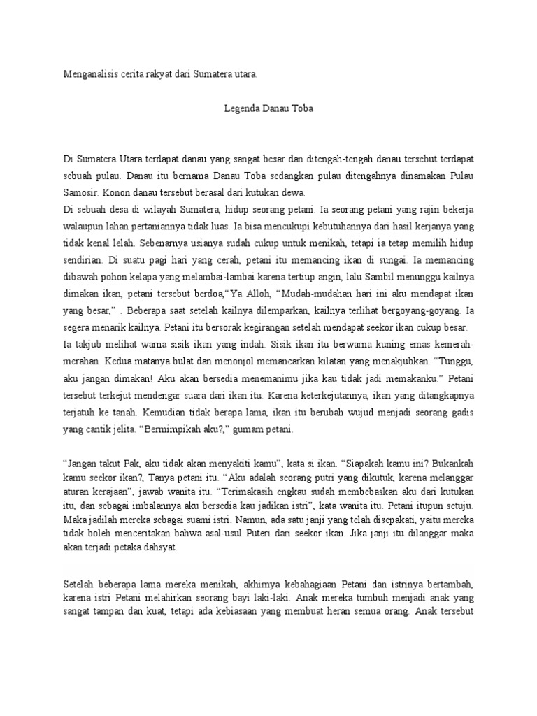 Dokumen Serupa Dengan Legenda Danau Toba