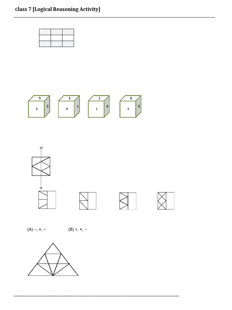 Logical Reasoning Class 7 | PDF