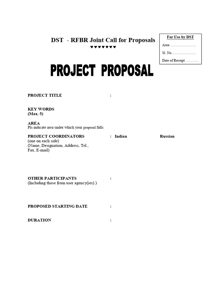 DST-RFBR Joint Proposal Guidelines | PDF
