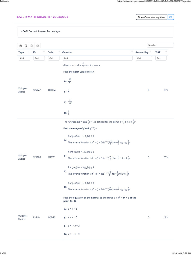 Ease 2 G11 2324 | PDF | Derivative | Function (Mathematics)