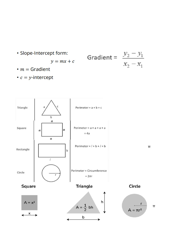 Formulas Math | PDF