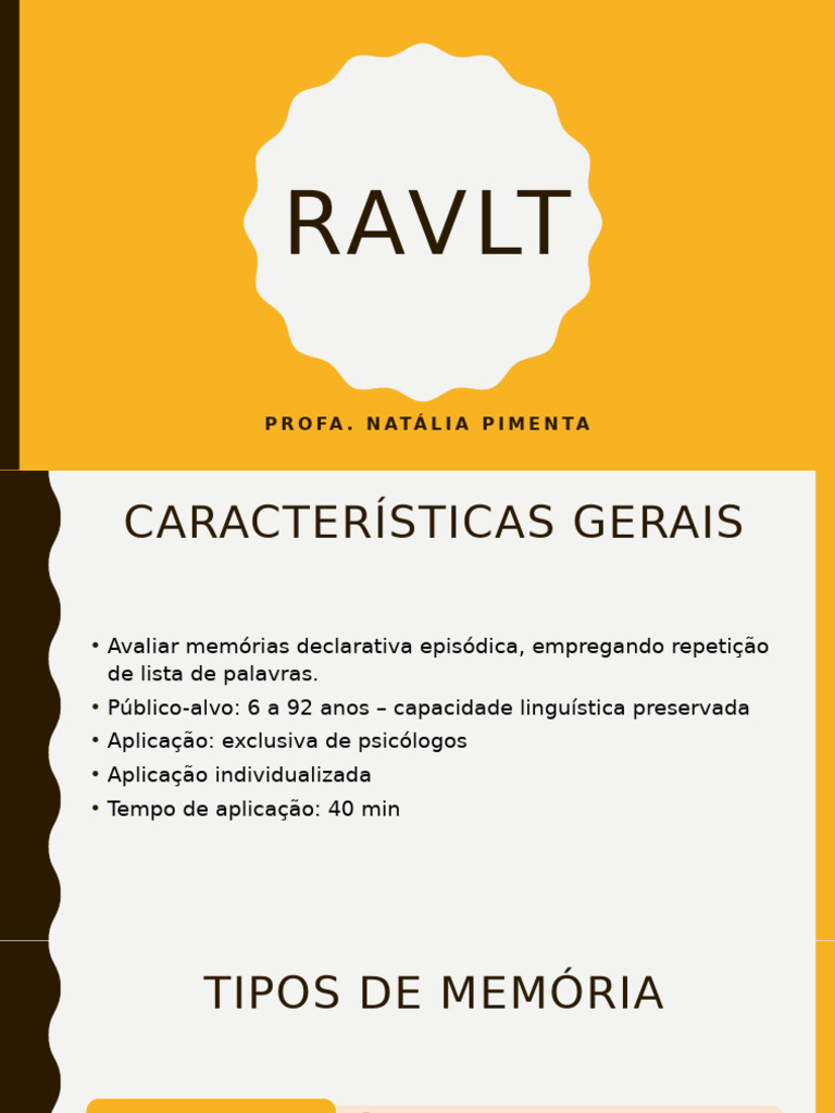 RAVLT | PDF