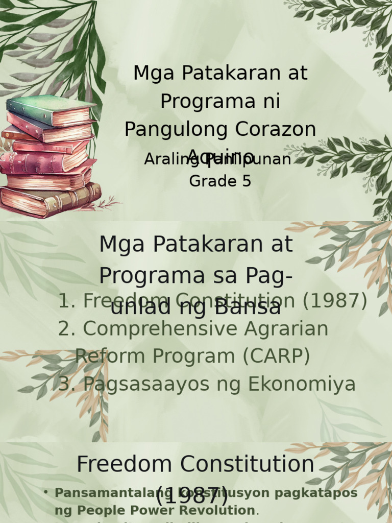 Mga Patakaran at Programa | PDF