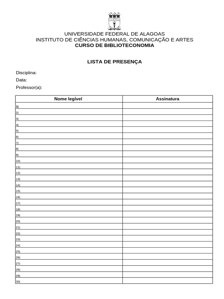 Lista de Presença | PDF