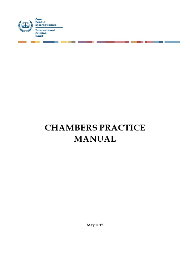 Chambers Practice Manual Overview | PDF | Prosecutor | Discovery (Law)