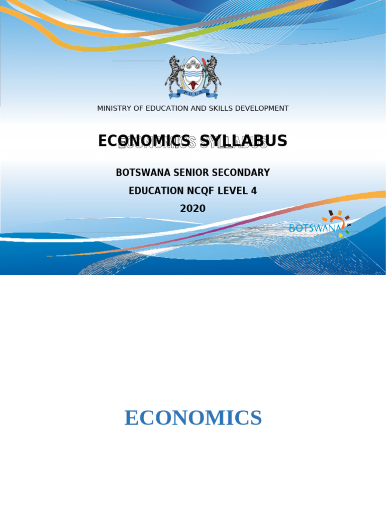 Economics Syllabus 2022 121222 | PDF | Demand | Educational Assessment