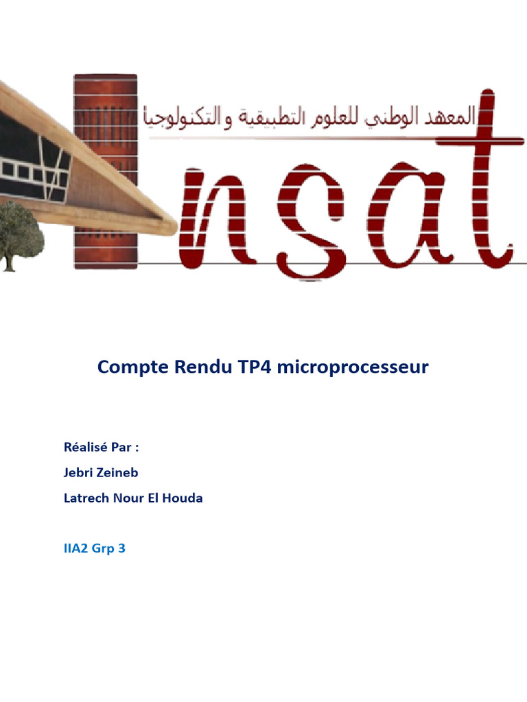 Compte Rendu TP4 Microprocesseur | PDF