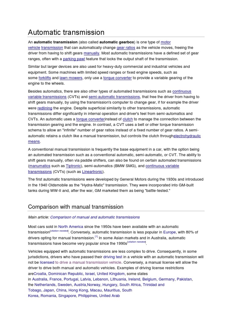 Automatic Transmission | PDF | Business